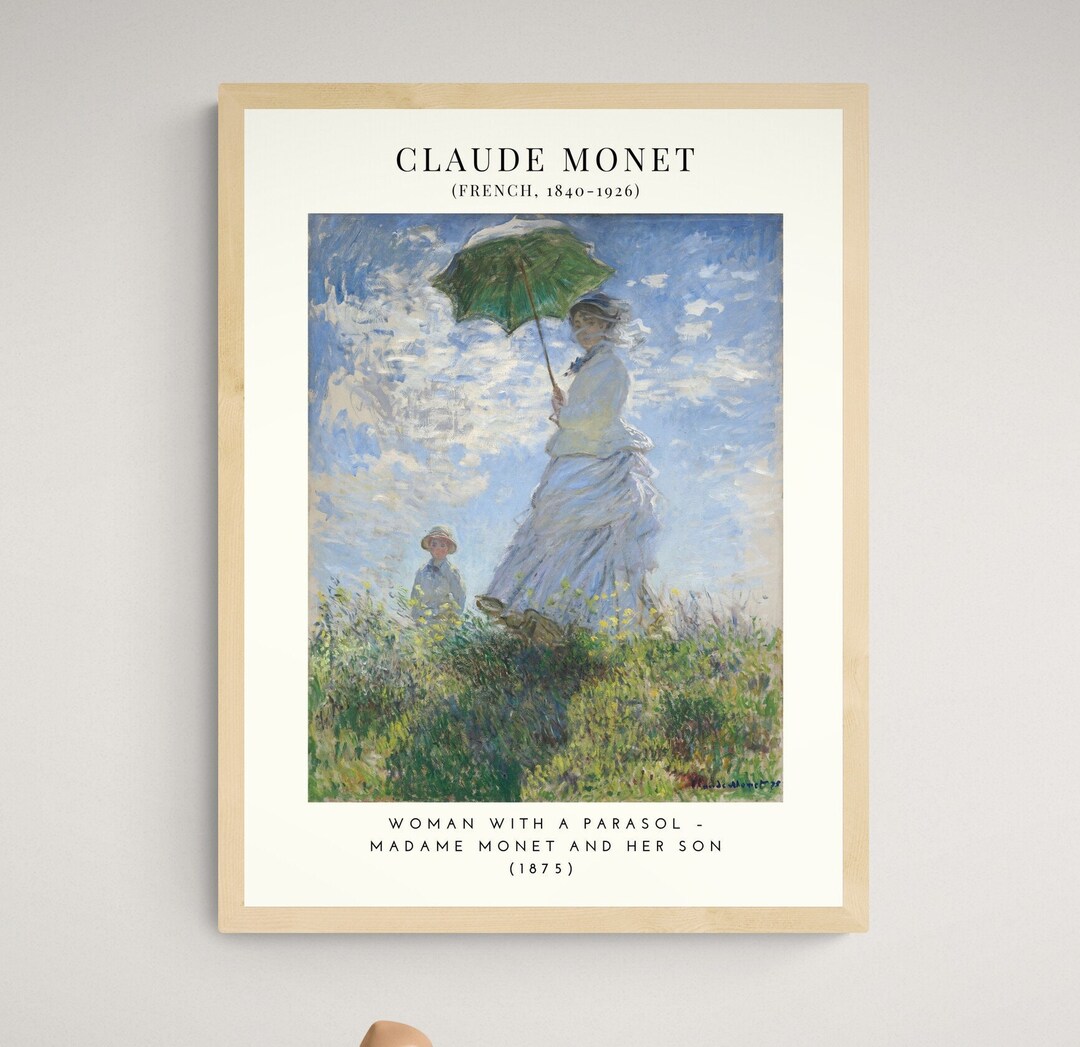 Woman With a Parasol – Madame Monet and Her Son (1875) by Monet