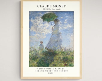 クロード・モネ「Woman with a Parasol-Madame Mone Woman with a Parasol – Madame Monet and Her Son - Wikipedia