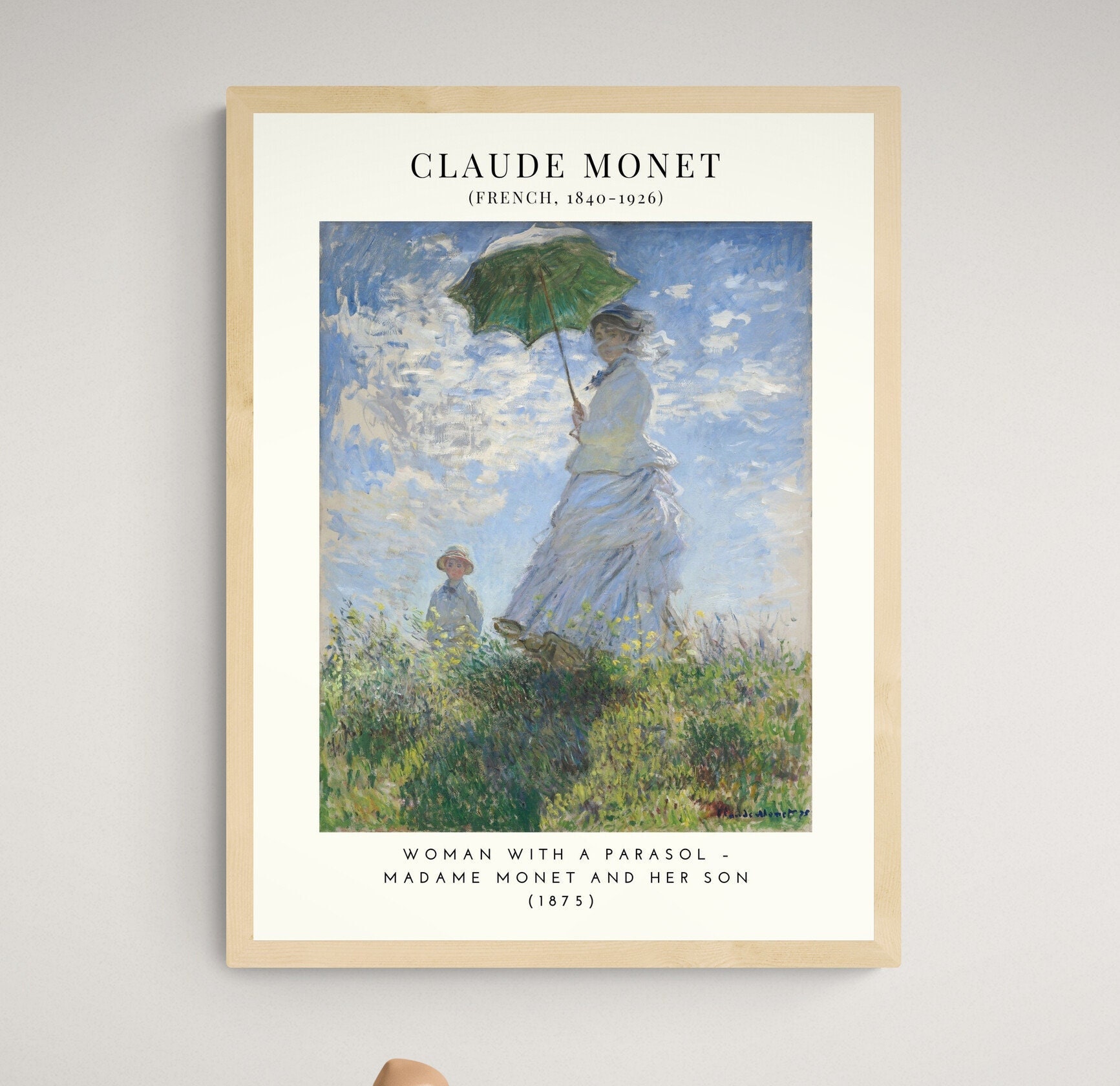 Woman With a Parasol – Madame Monet and Her Son (1875) by Monet