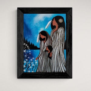Sisters by Betty Albert, Art Print, First Nation, Indigenous Art
