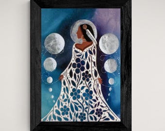 Trece abuelas de Betty Albert, lámina artística, arte indígena de las Primeras Naciones