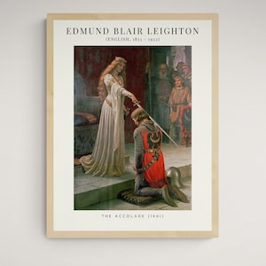 The Accolade (1901)  by  Edmund Blair Leighton English, 1853 - 1922, Vintage, Museum,