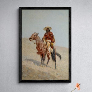 A Mexican Vaquero 1890 by Artist Frederic Remington, Vintage, Museum,