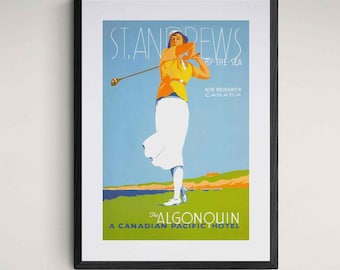 St Andrews (Canadian Pacific), Vintage, Travel print