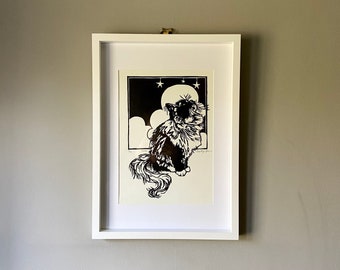 Cat Lino Print (Limited Edition)