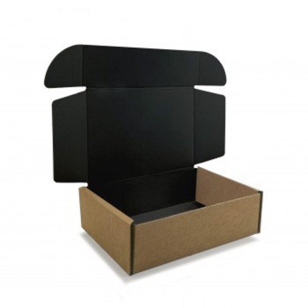 Black Postal Gift Box Packaging 10 X 7 X 3 pack of 25 Etsy UK