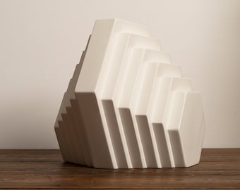 Limited Edition Sculpture in Pottery by Gio Schiano  Geometric - Minimalism - Illusion Contemporary - Constructivism - Concrete