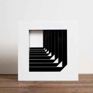 Limited Edition Sculpture in Plexiglass by Gio Schiano  Geometric - Minimalism - Illusion Contemporary - Constructivism - Concrete