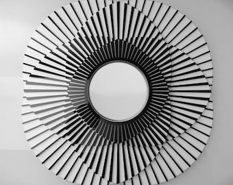 Luisa Russo edición limitada escultura en plexiglás ilusión óptica sala de estar op art oficina en casa arte cinético blanco y negro moderno