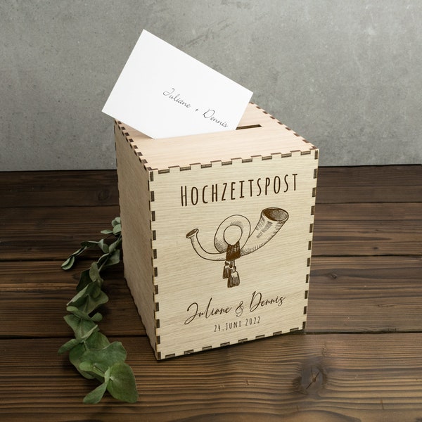 Kartenbox Hochzeit | Hochzeitskarten Geldgeschenk | Hochzeitsgeschenk | Box Glückwunschkarten | Holz | personalisiert | Hochzeitspost