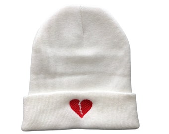 Beanie Jerseymütze Übergangsmütze Broken Hearts Handmade Beanie Jerseymütze Übergangsmütze Broken Hearts Handmade