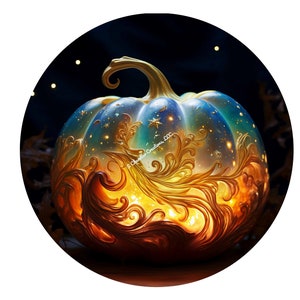 Pumpkin Wreath Sign,Autumn Wreath Sign,Fall Wreath Sign,Round Wreath Sign,Metal Wreath Sign,Signs for Wreaths, Sublimation,
