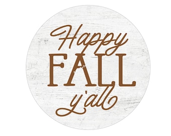 Happy Fall Yall Wreath Sign,Fall Wreath Sign,Wreath Sign, Metal Wreath Sign,Signs for Wreaths, Round Wreath Signs, Door Decor, Boho Sign