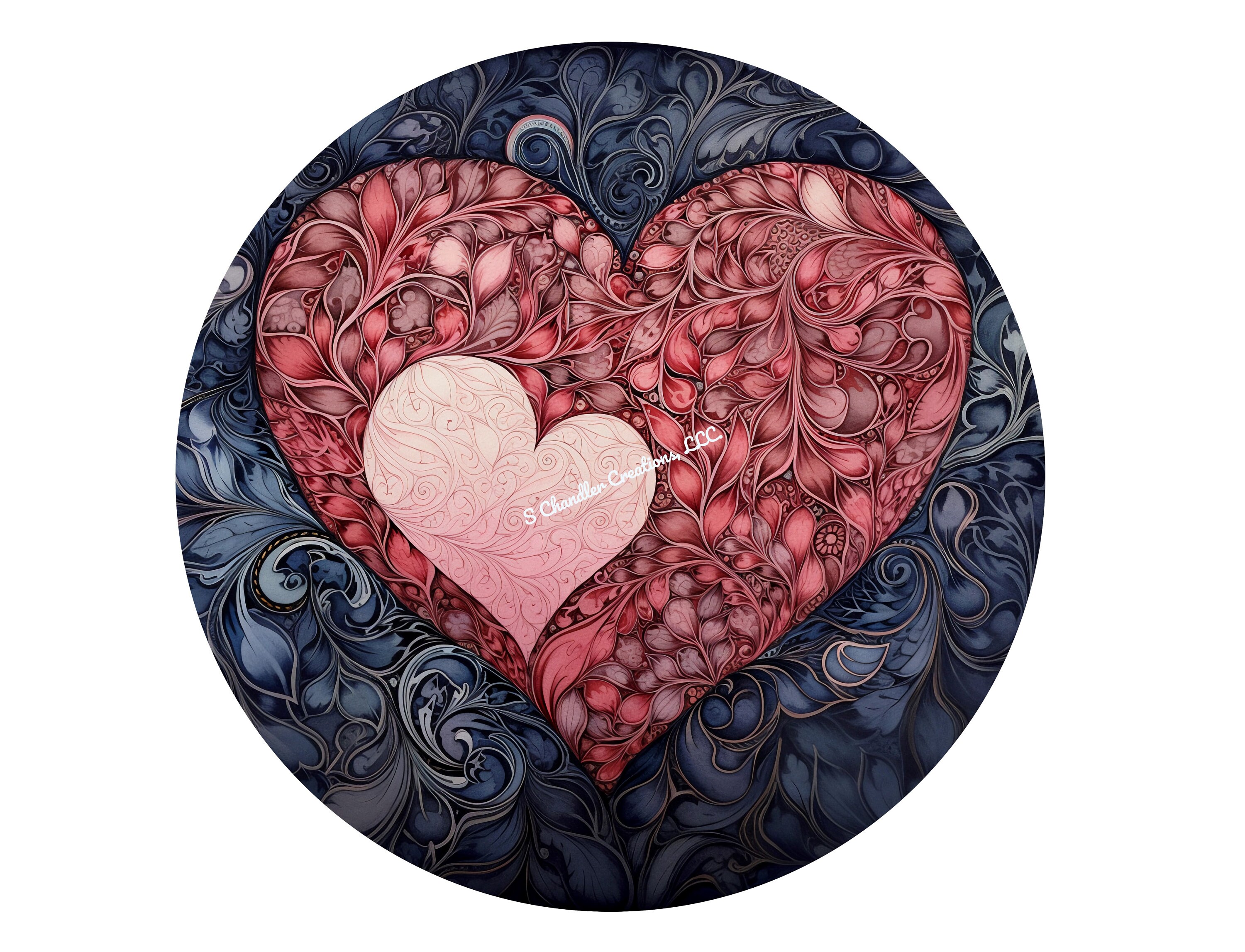 Heart Wreath Sign, Valentine Wreath Sign,Happy Valentine's Wreath Sign,Metal Wreath Sign,Round Wreath Sign,Signs for Wreaths,Valentine Heart