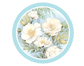 Spring Wreath Sign,Magnolia Wreath Sign,Wreath Sign,Metal Wreath Sign,Round Wreath Sign,Signs for Wreaths, Sublimation Wreath Sign