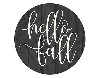 Hello Fall Wreath Sign,Fall Wreath Sign,Wreath Sign, Metal Wreath Sign,Signs for Wreaths, Round Wreath Signs, Door Decor, Boho Wreath Sign
