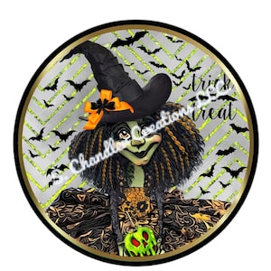 Halloween Wreath Sign,Witch Wreath Sign,Fall Wreath Sign,Metal Wreath Sign,Round Wreath Sign,Signs for Wreaths, Wreath Signs