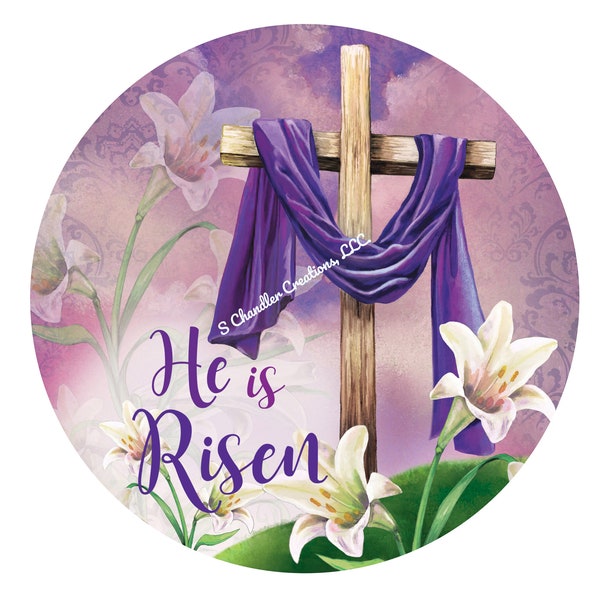 He is Risen Wreath - Etsy