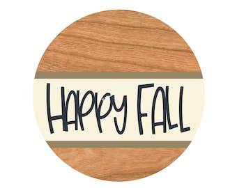 Happy Fall Wreath Sign,Fall Wreath Sign,Wreath Sign, Metal Wreath Sign,Signs for Wreaths, Round Wreath Signs, Door Decor, Boho Wreath Sign
