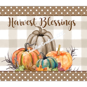 Fall Wreath Sign,Harvest Blessing Wreath Sign,Pumpkin Wreath Sign,Wreath Signs,Metal Wreath Sign,Signs for Wreaths