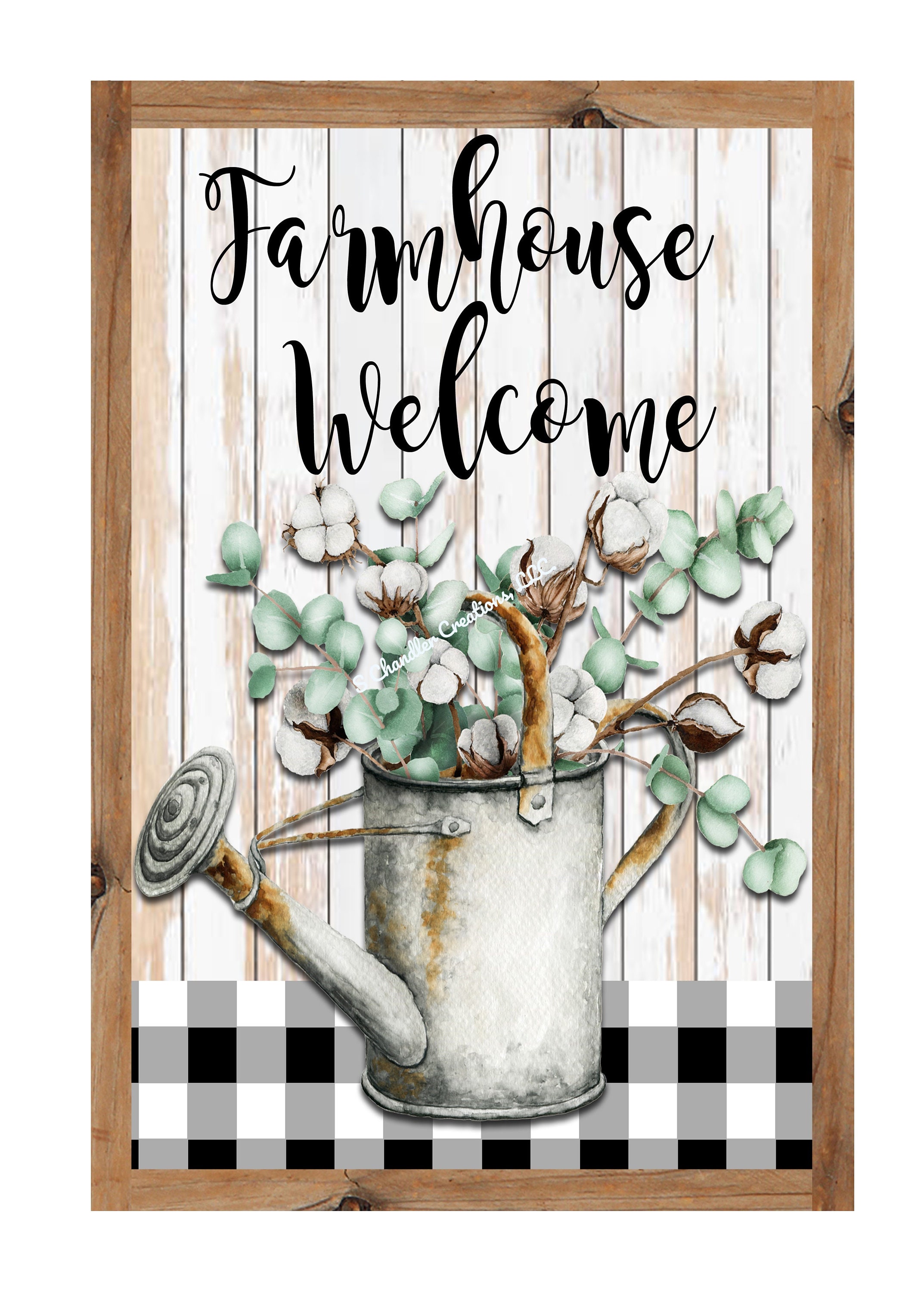 Farmhouse Welcome Wreath Signcotton Wreath Signwreath - Etsy