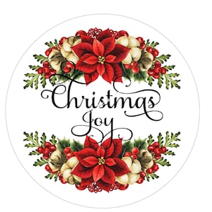 Christmas Joy Wreath sign,Poinsettia,Christmas Wreath Sign,Merry Christmas,Wreath Signs,Metal Wreath sign, Round Wreath sign