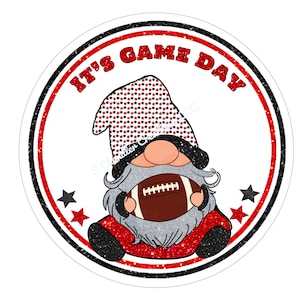 Its game day Wreath sign, Football Gnome Wreath Sign,Football Wreath Sign, Wreath sign,Wreath attachment,Metal Wreath Sign