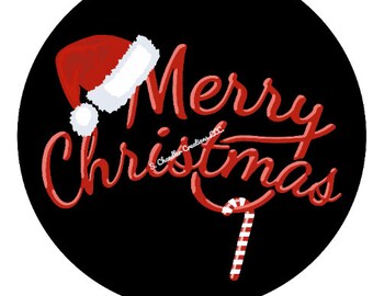Christmas Wreath Sign Personalize it by Pam Wreath Signs 11.75 Round Christmas Candy Cane Lane Sign