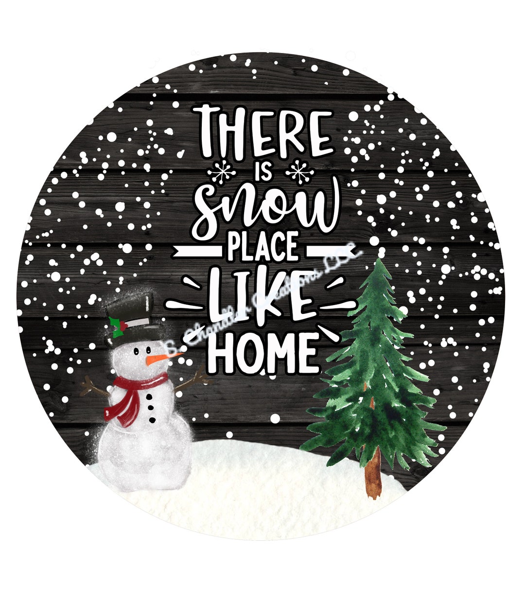 Snow Place Like Home Wreath Sign,christmas Wreath Sign,snowman,metal ...
