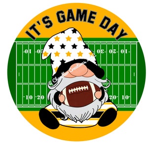 Its game day Wreath Sign,Football Wreath Sign,Metal Wreath Sign,Round Wreath Sign,Signs for Wreaths,UV Coated Metal Sign