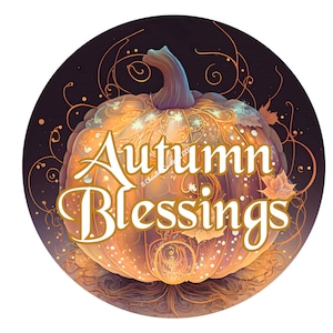 Autumn Blessings Wreath Sign,Pumpkin Wreath Sign,Fall Wreath Sign,Wreath Sign,Metal Wreath Sign,Round Wreath Sign,Signs for Wreaths