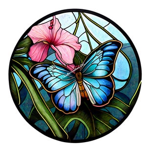 Faux Stained Glass Butterfly Wreath Sign, Metal Wreath Sign, Door Decor, Signs for Wreaths, Wreath Signs, S Chandler Creations