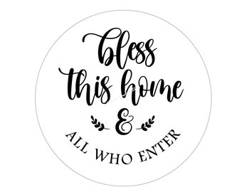 Bless this home and all who enter Wreath Sign,Religious Wreath Sign,Metal Wreath Sign,Round Wreath Sign,Signs for Wreaths