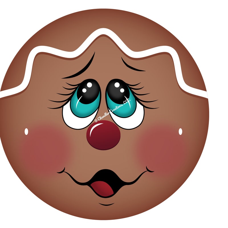 Gingerbread Face - Etsy