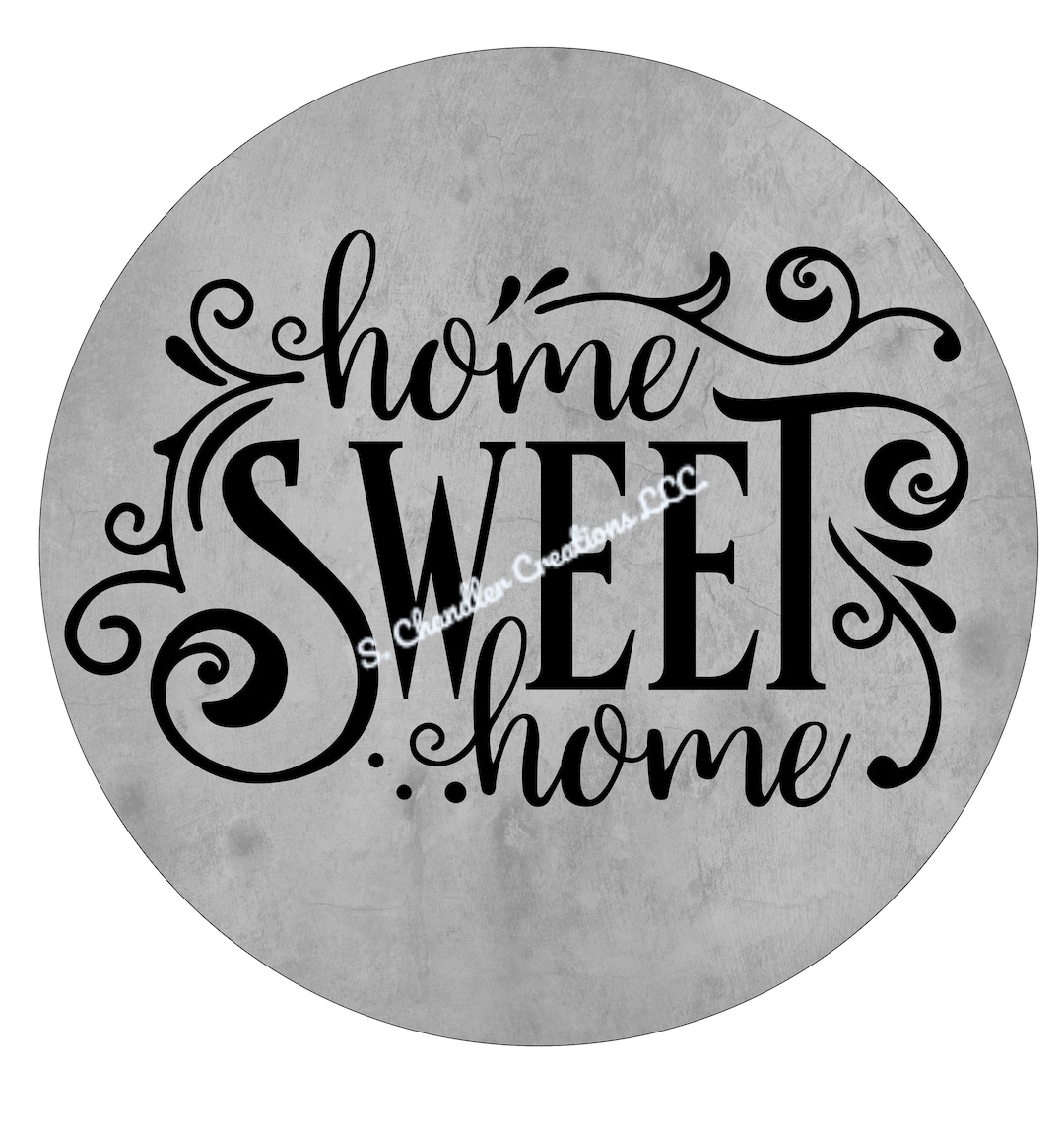 Home Sweet Home Wreath Wreath Sign,metal Wreath Sign,round
