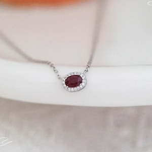 Natural Ruby Necklace, Genuine Ruby, Gemstone Necklace, Dainty Handmade Necklace, July Birthstone, Wedding, Anniversary Gift