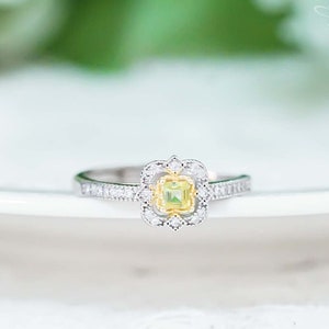 Natural Peridot Ring: Sterling Silver August Birthstone Ring