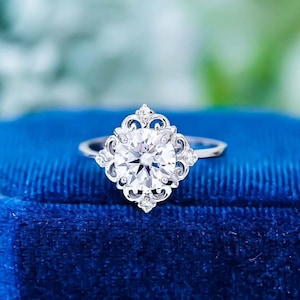 Delicate Moissanite Sterling Silver Ring: Anniversary Promise Jewelry