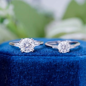 1ct 2ct Moissanite Ring | New Style Ring | 925 Sterling Silver Ring Band | Round Cut Moissanite Jewelry | Birthday Gift | Anniversary Ring