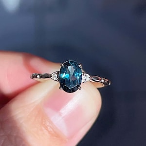 Dainty Blue Topaz Ring | Sterling Silver Topaz Ring | Topaz Silver Ring | Blue Topaz Jewelry | November Birthstone Ring | Gift For Her