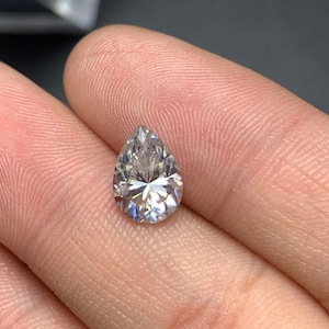 1.5ct Loose Moissanite, Pear Cut Moissanite Diamond Alternatives Ethical Diamond Jewelery, VVS1 Grade D Color