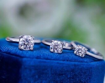 Anillos De Moissanita De 1 Quilate, Anillo De Compromiso De