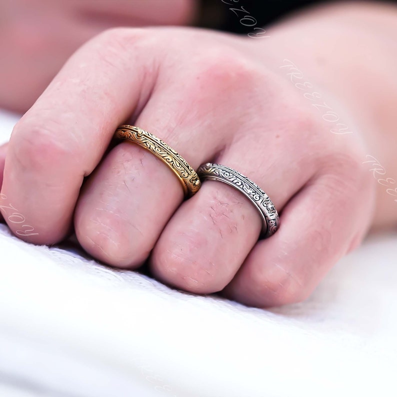 925 Sterling Silver Ring for Women & Men, Foldable Astronomical Sphere Ring, Band Men Ring, Gift for Him, Couple Ring,Silver Ring for Women image 6
