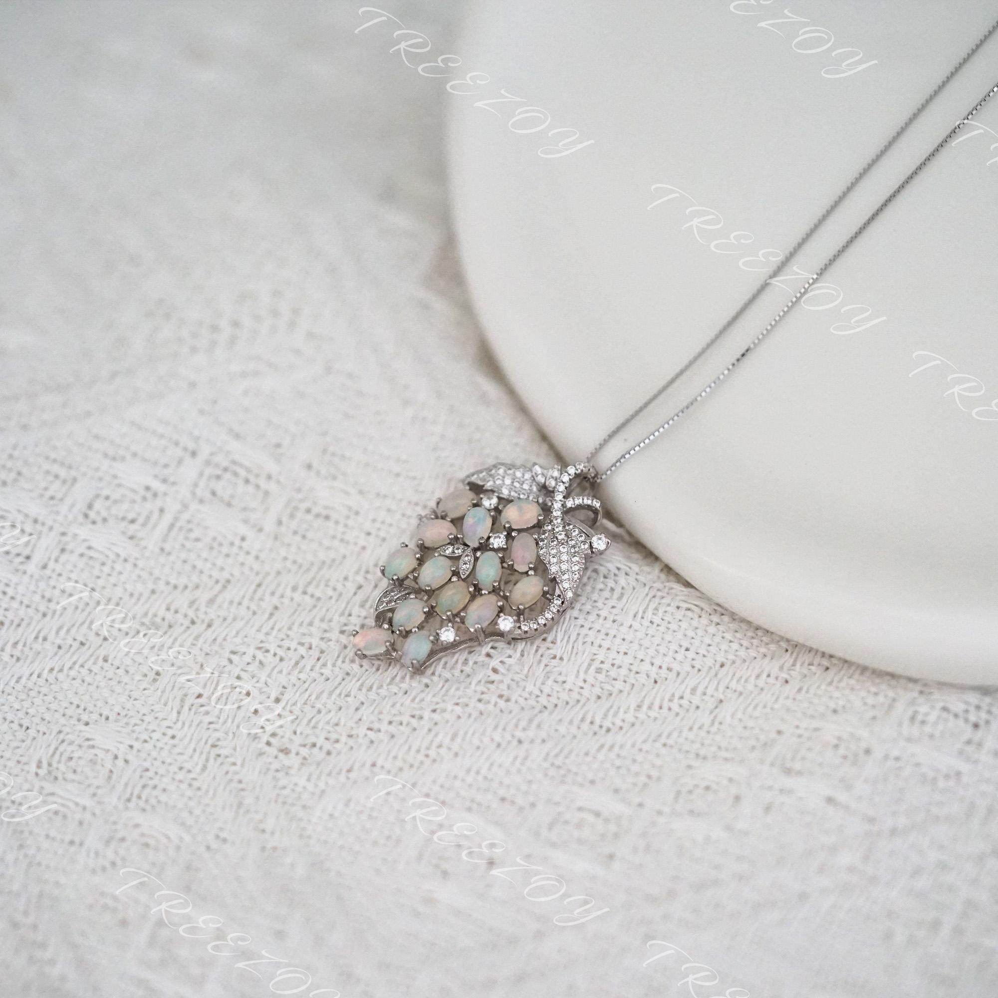 Ashprey's Collana Girocollo In Argento 925 Con Opale Australiano Naturale 4mm - Pietra Portafortuna Ottobre, Fatta A Mano