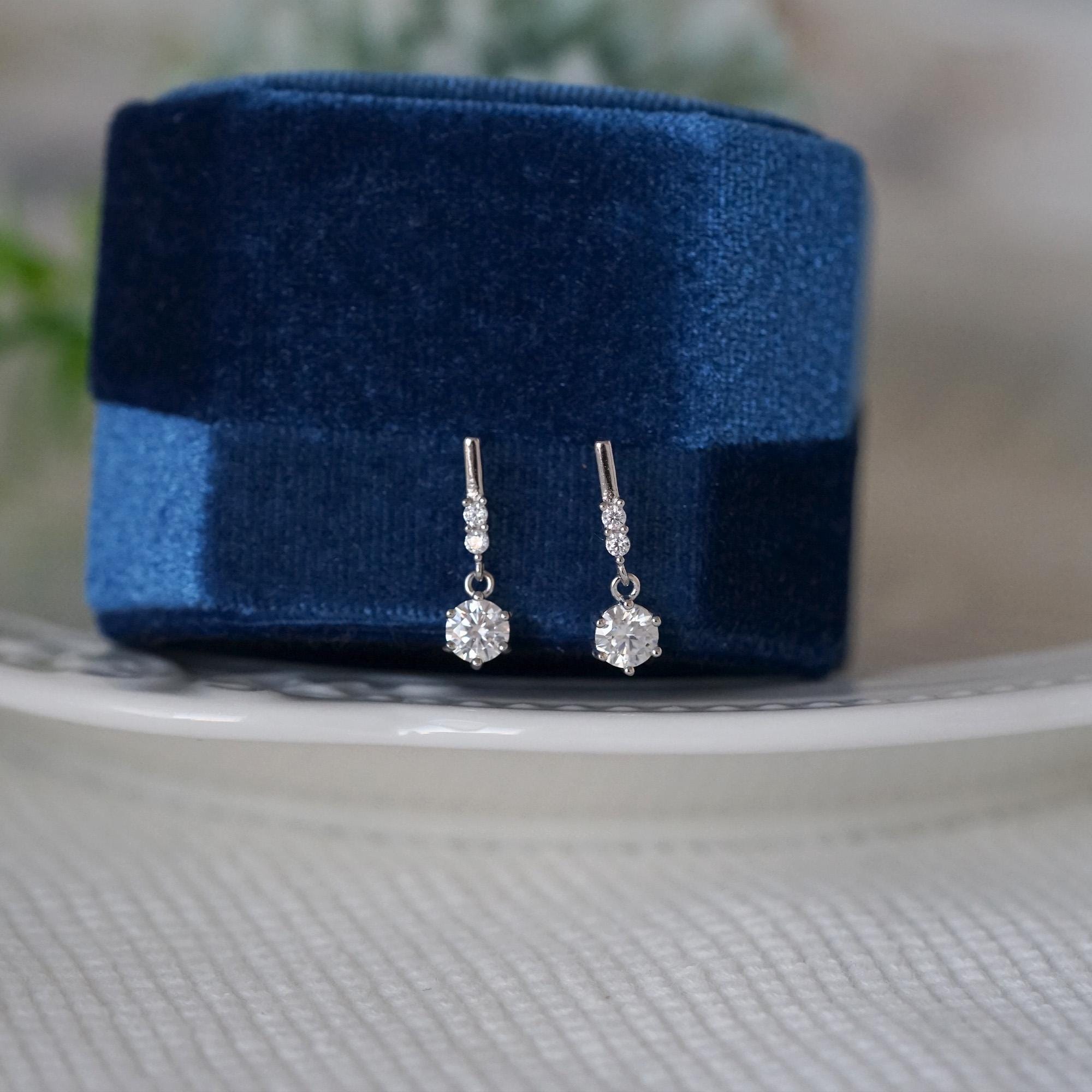 モアサナイト イヤリング 2.0ct×2 925