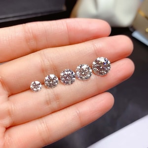 Loose Moissanite Diamonds, Round Pearl Heart Shape, 0.1-2.0ct Moissanite,  VVS1 D color Excellent Grade Moissanite
