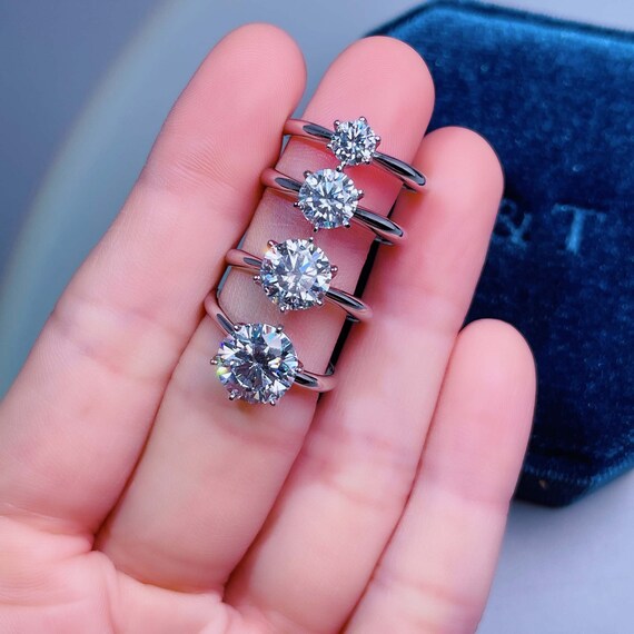 9K 14K 18K Moissanite Diamond Ring Classical Design Diamond Ring
