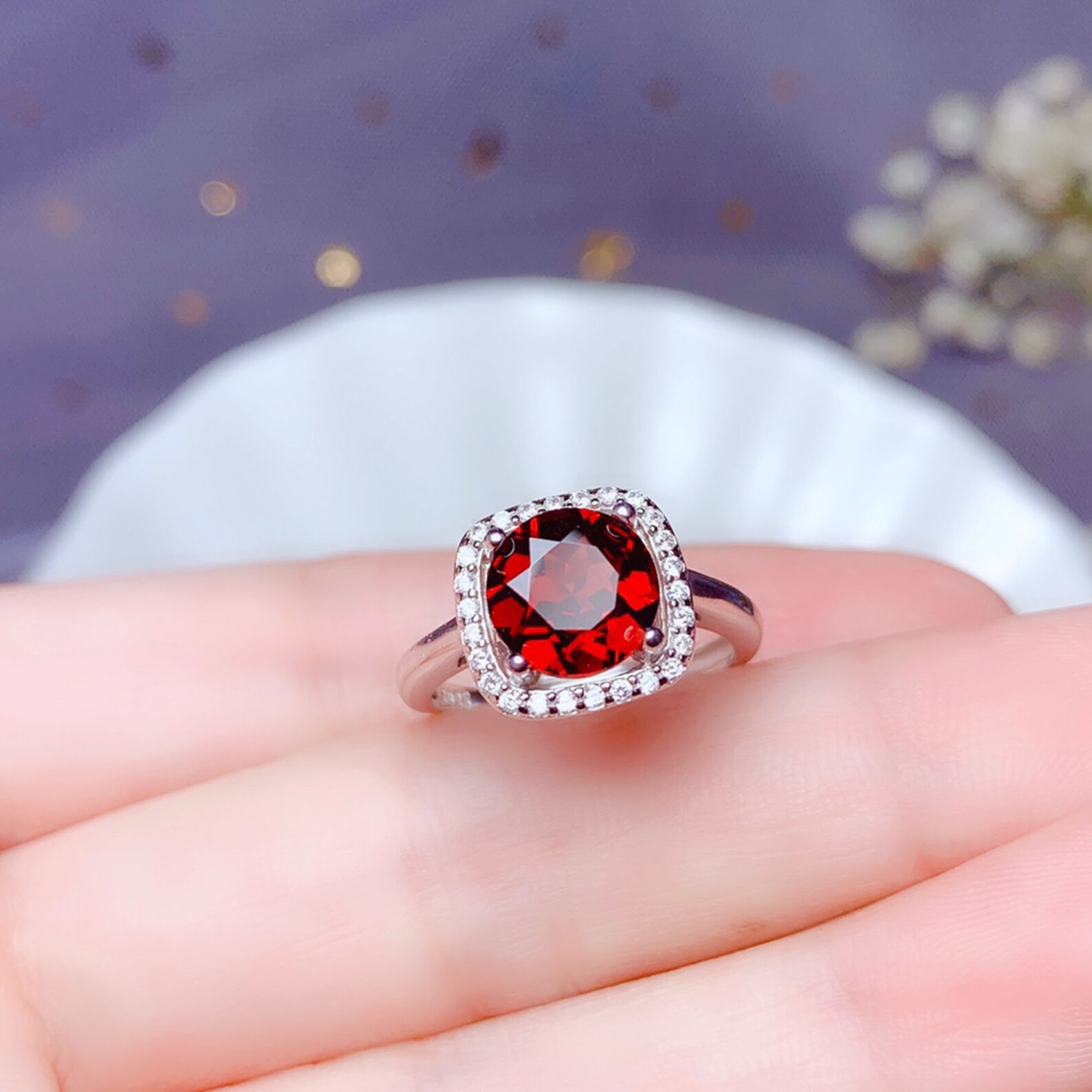 Natural Ring Birthstone Ring 925 Sterling Silver Etsy