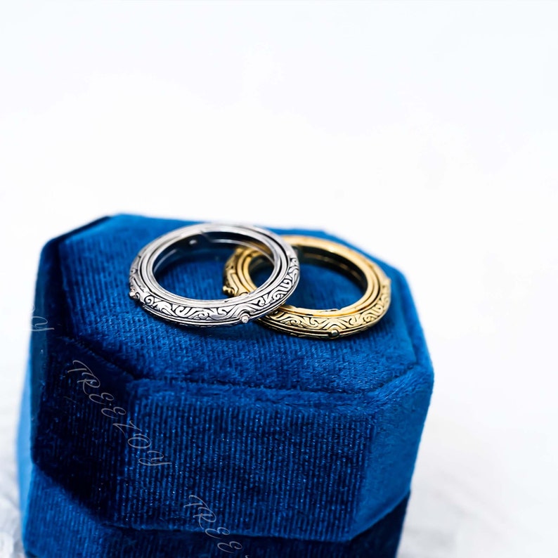 925 Sterling Silver Ring for Women & Men, Foldable Astronomical Sphere Ring, Band Men Ring, Gift for Him, Couple Ring,Silver Ring for Women zdjęcie 4