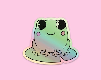 Holografischer Frosch Sticker